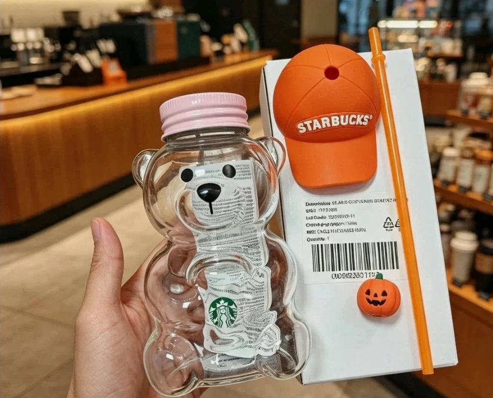 NIB Halloween Starbucks Bearista Bear Cup Tumbler with Pumpkin Topper Cap – New in Box